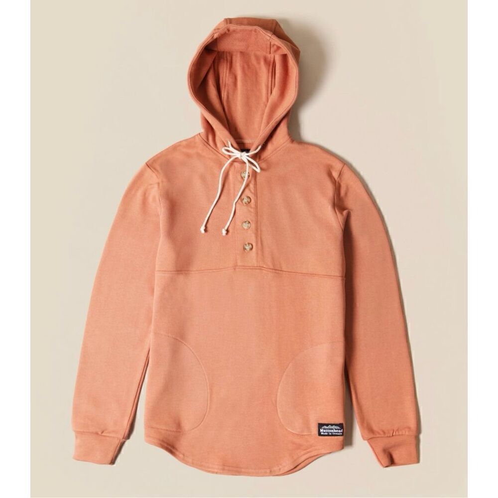 Muttonhead Unisex Cloud Fleece Bamboo Camping Hoodie Terra Cotta